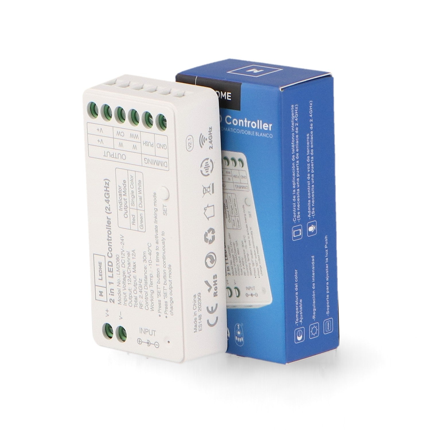 Controlador LED Monocolor y CCT 12/24V DC | Sin Mando | M LEDME