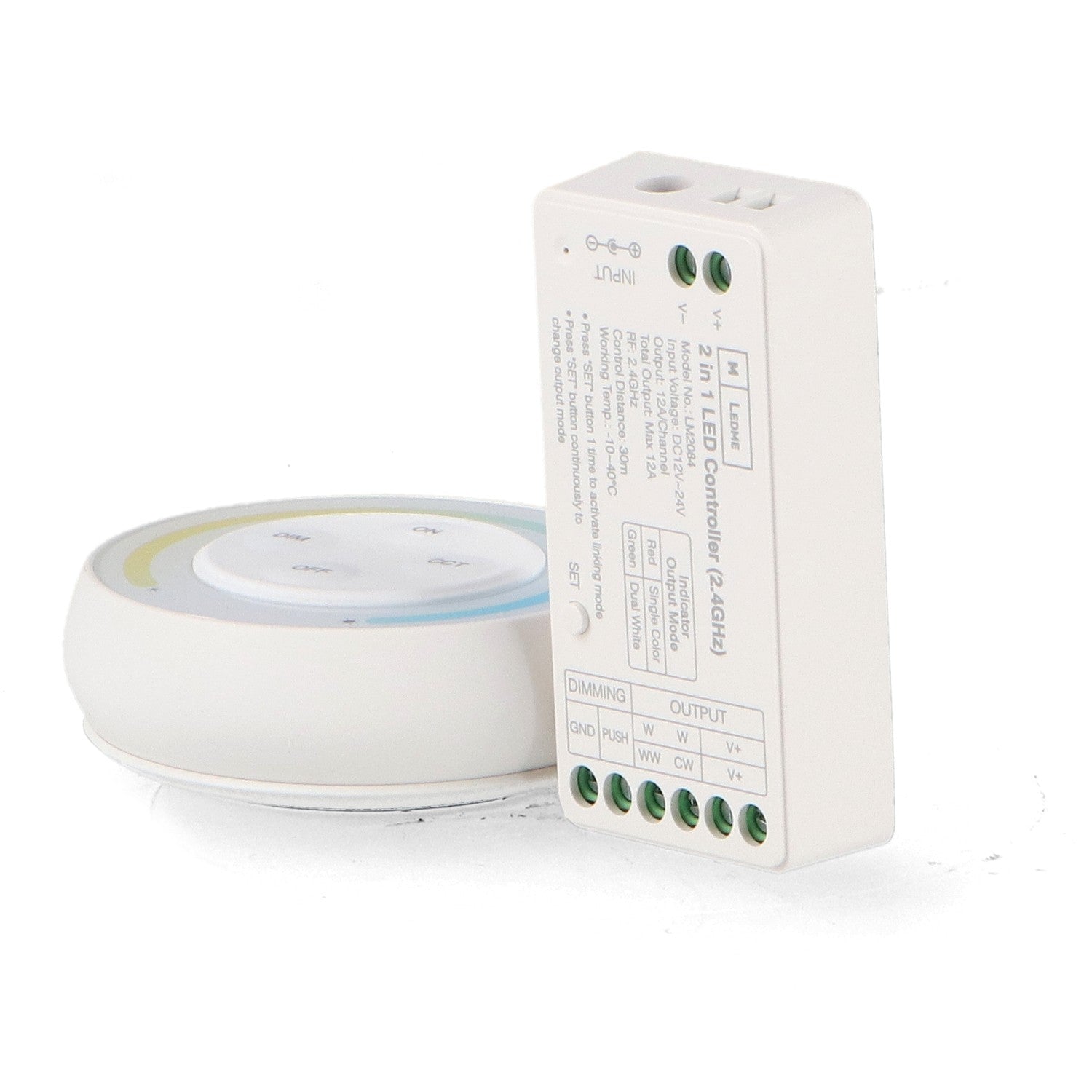 Controlador LED Monocolor y CCT 12/24V DC | Mando RF Incluido | M LEDME