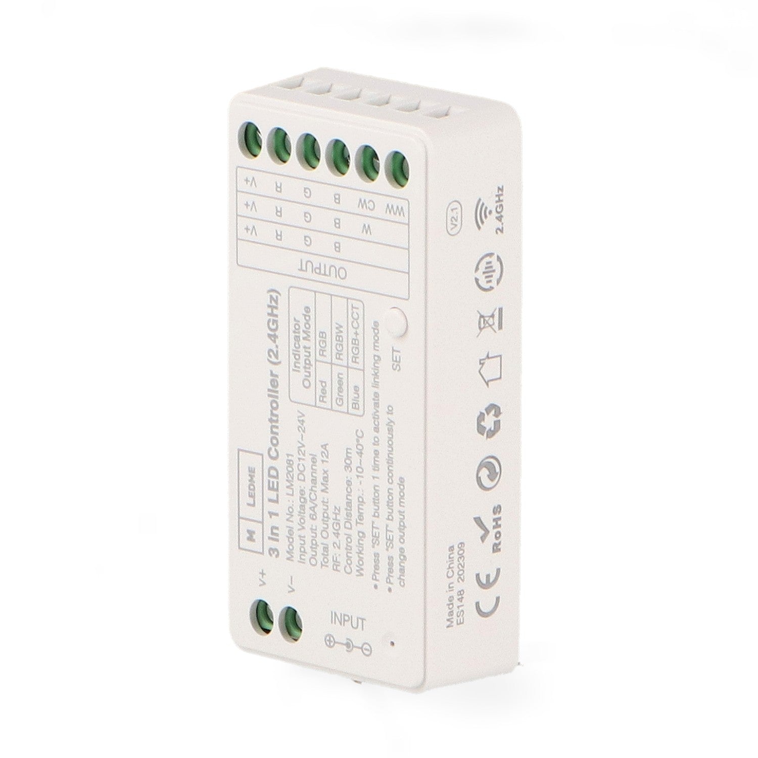 Controlador LED RGB, RGBW y RGB+CCT 12/24V DC | Sin Mando | M LEDME