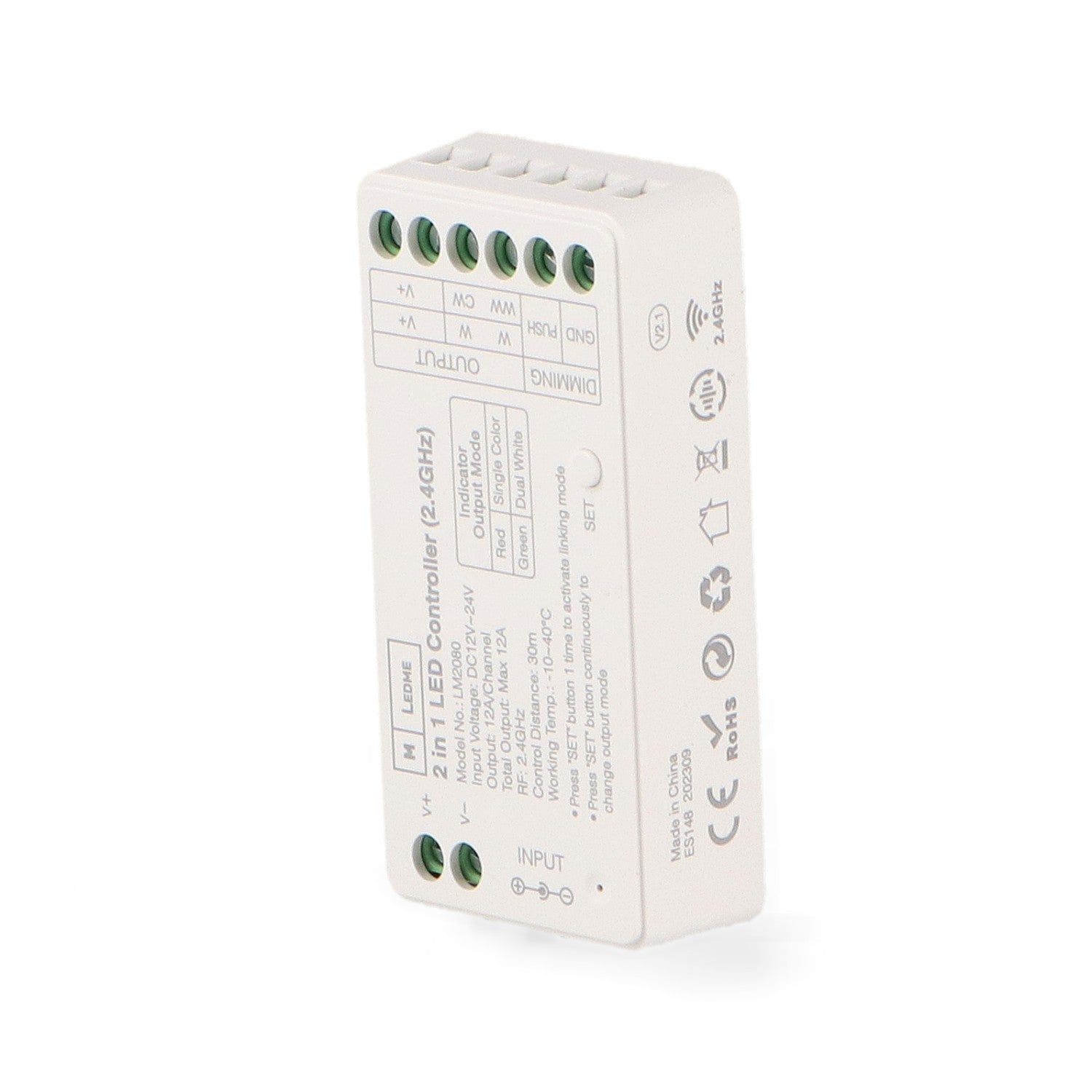Controlador LED Monocolor y CCT 12/24V DC | Sin Mando | M LEDME