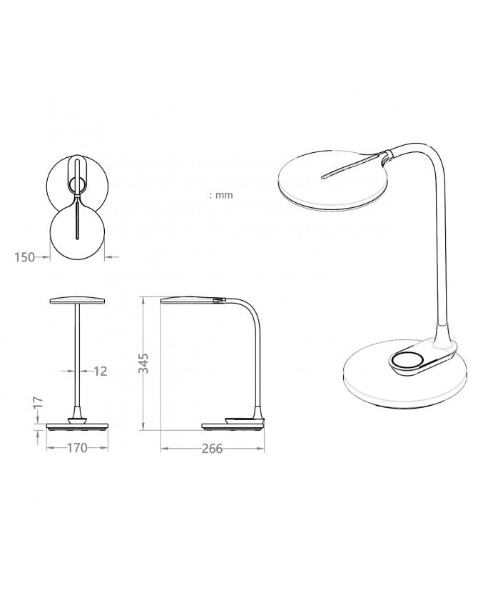Flexo Aplique LED Edgar 2 en 1 | 9W | Blanco o Negro | 530lm