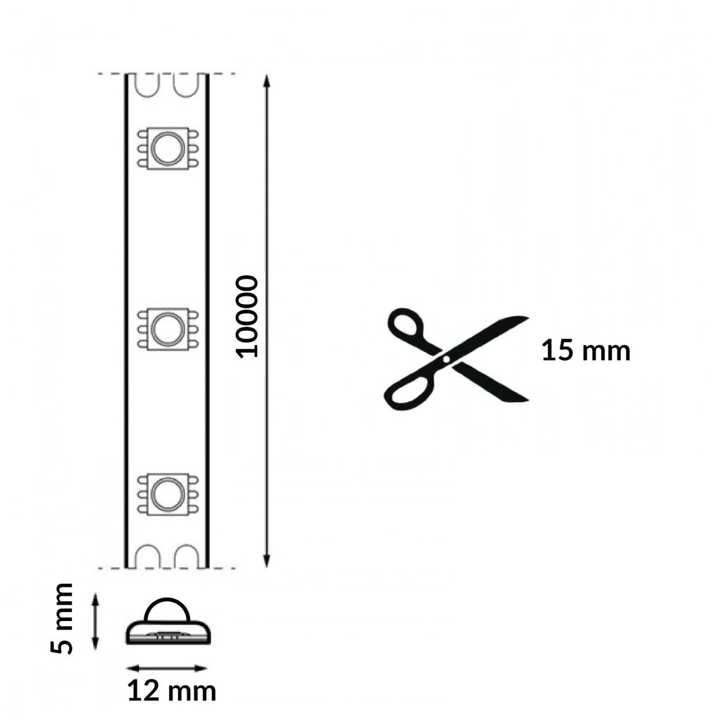 Tira LED Digital RGBIC Optical iSG | 24V | WS2811 | CRI90 | 10 Metros | IP20