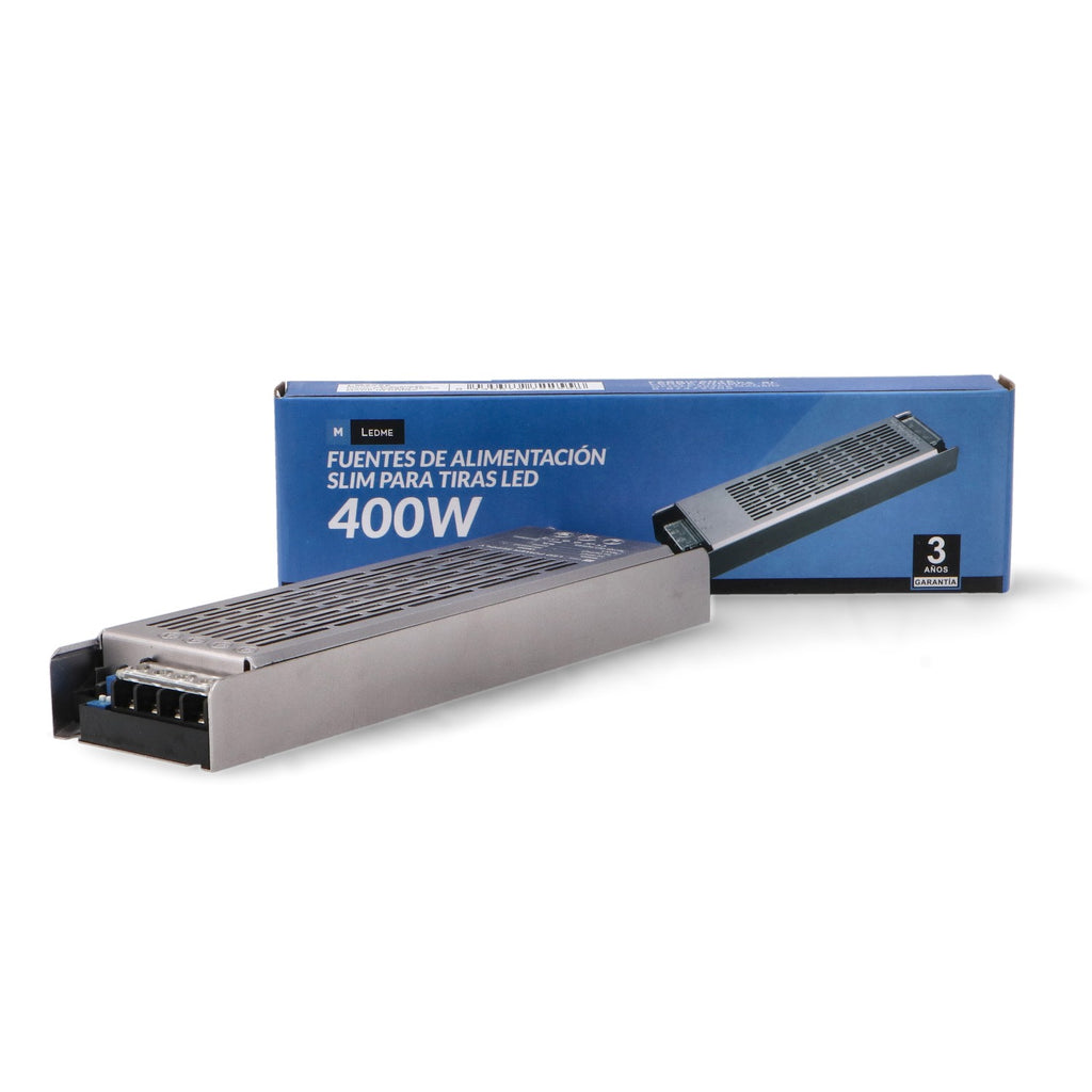 Fuente de Alimentación Slim para Tiras LED | 400W | 12V DC | IP44 | Aluminio