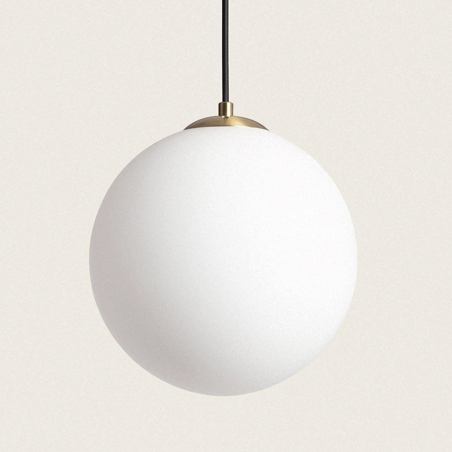Lámpara Colgante Metal y Cristal Moonlight Brass | E27 | Dorado