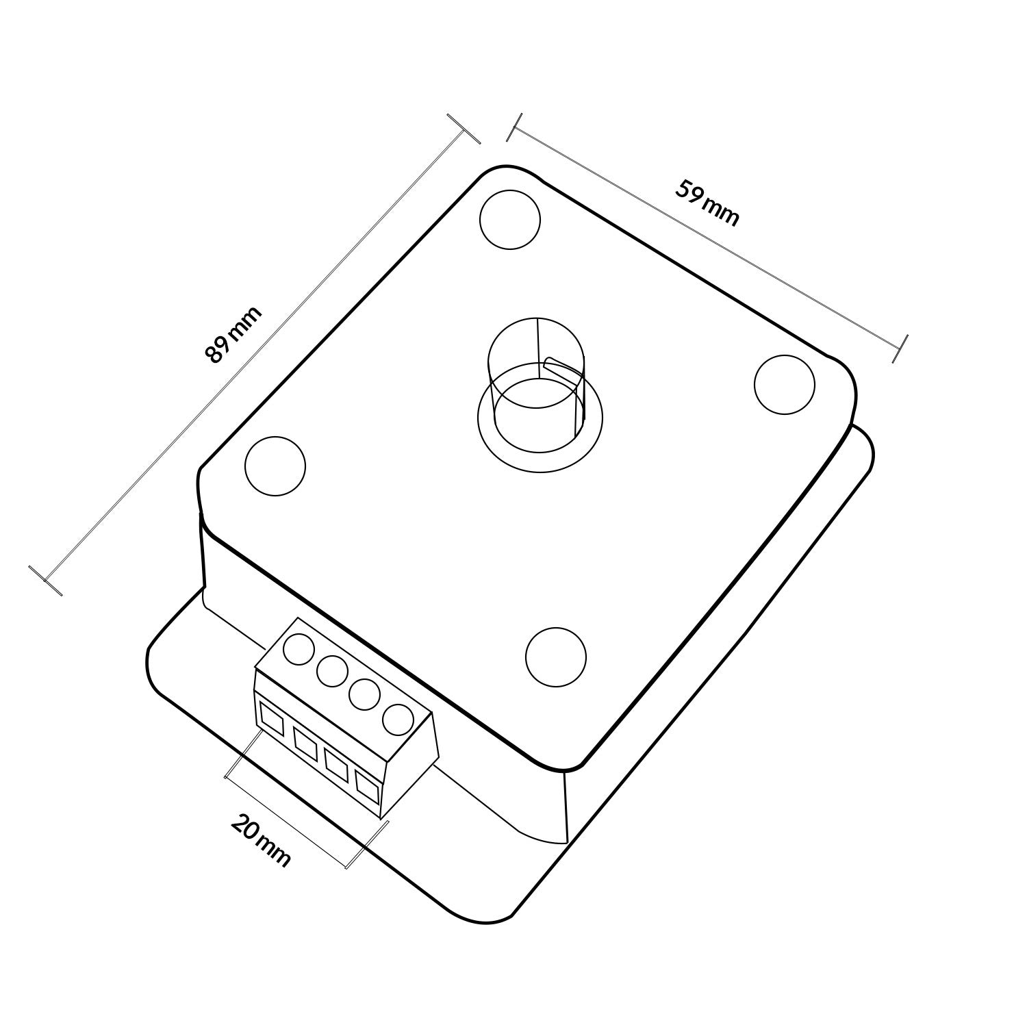 Dimmer Monocolor para Tiras LED | 12/24V DC | 8A | M LEDME