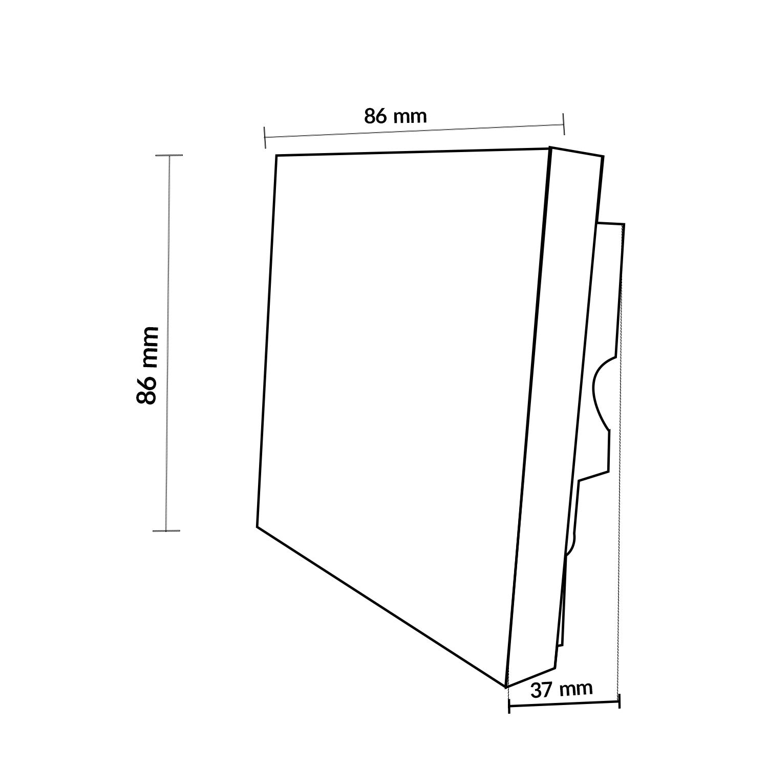 Dimmer Empotrable Táctil Monocolor para Tiras LED | 12/24V DC | Cristal | M LEDME