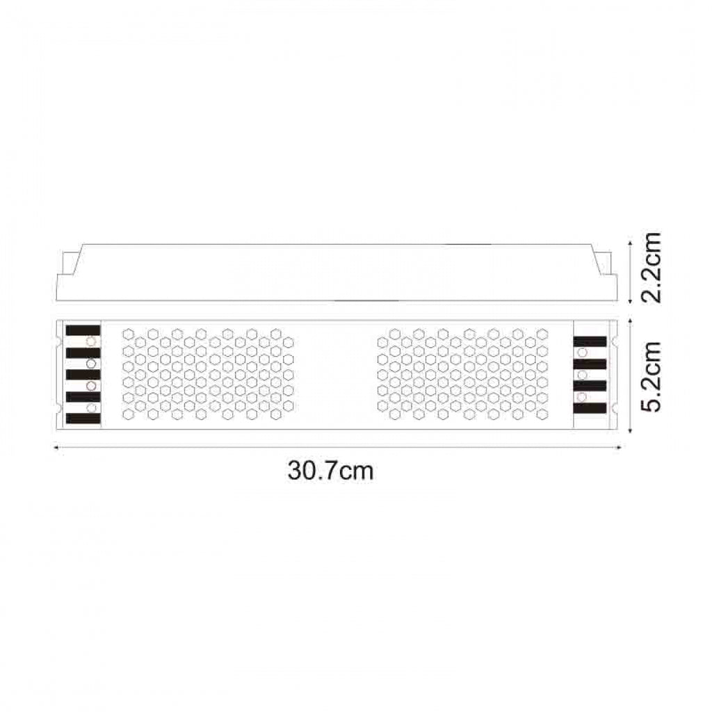 Fuente de Alimentación Slim para Tiras LED | 300W | 12V DC | IP44 | Aluminio