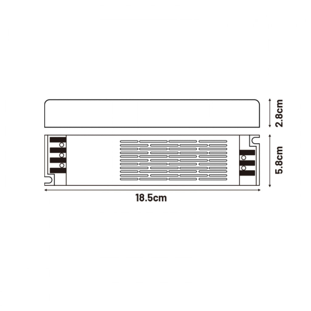 Fuente de Alimentación Slim para Tiras LED | 200W | 12V DC | IP44 | Aluminio
