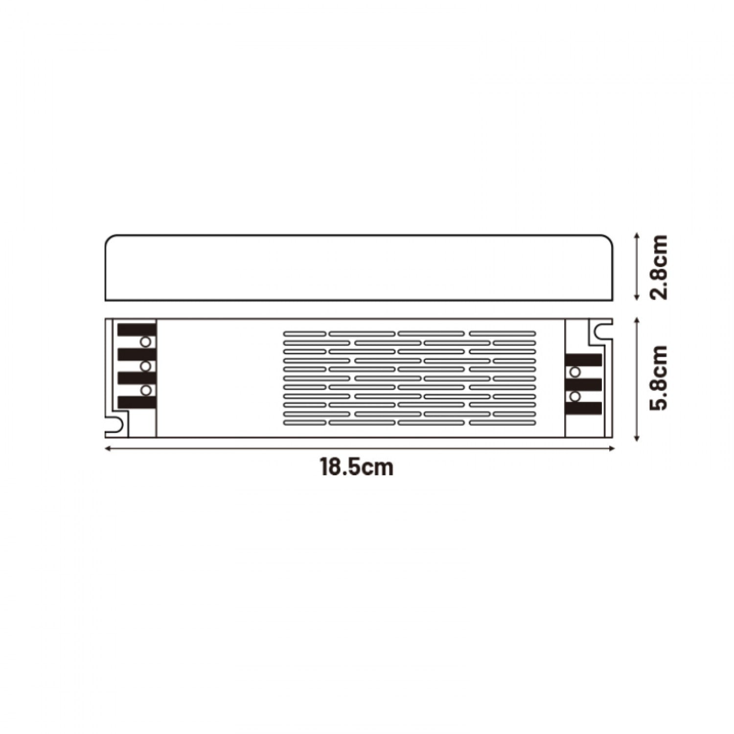 Fuente de Alimentación Slim para Tiras LED | 200W | 12V DC | IP44 | Aluminio