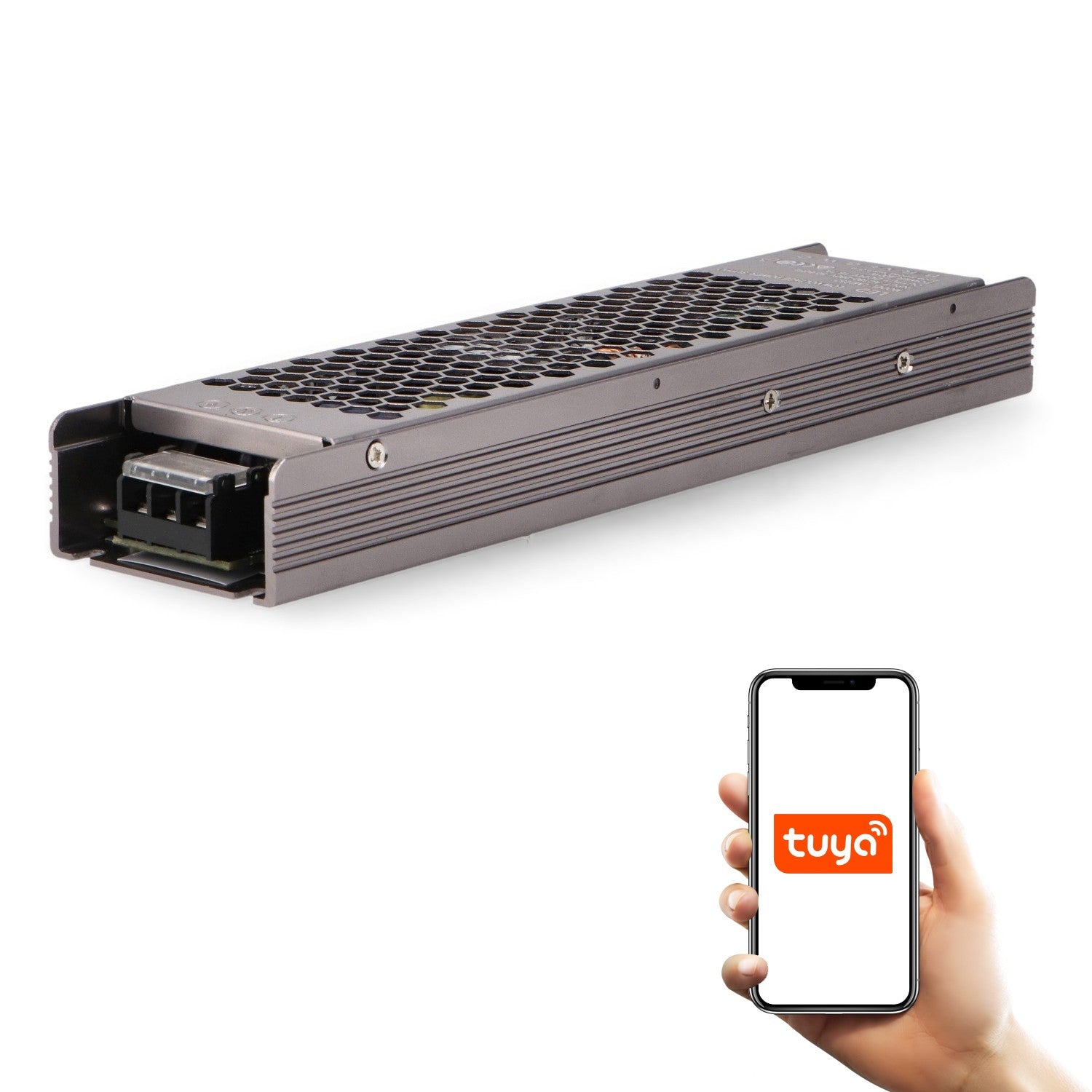Fuente de Alimentación Regulable Bluetooth Mesh 5.0 Tuya | RGB+CCT | 24V DC | 200W-400W | App Tuya | Aluminio
