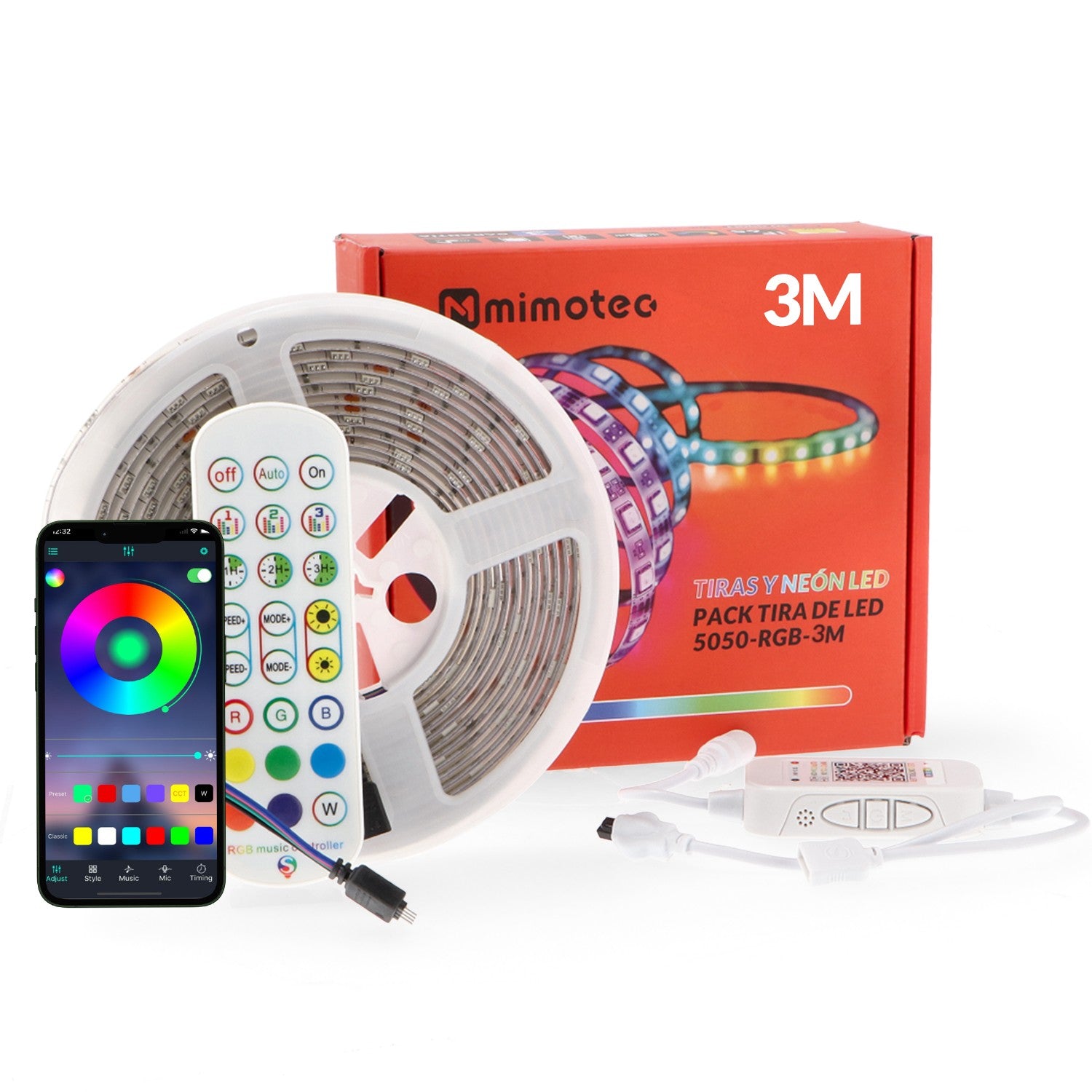 Pack Tira de Led 12V 30L Rgb - 3 Metros