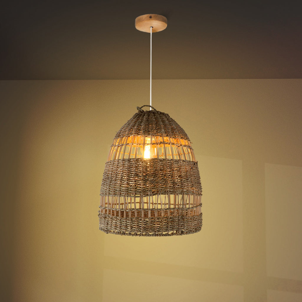 Lámpara de Techo Fuerteventura | Ratán Natural | E27 | Ø70 cm Alto 100 cm
