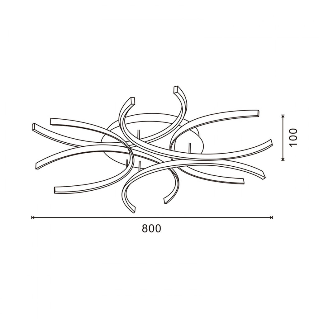 Lámpara de Techo LED Petals | 60W | 800×800 mm | 3CCT | CRI 80