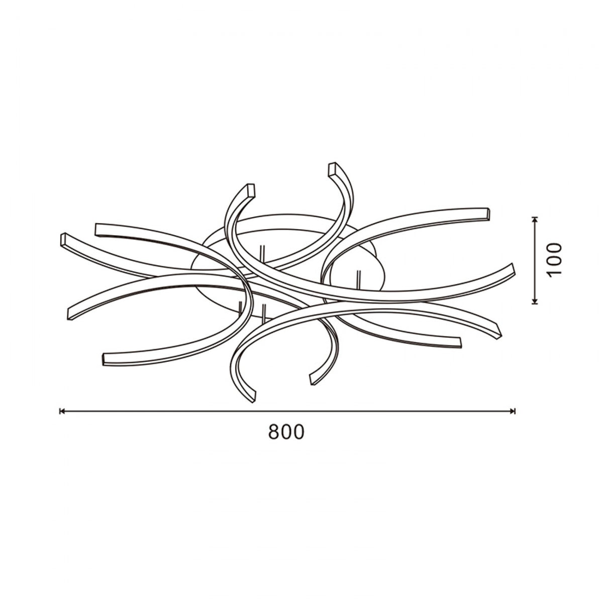 Lámpara de Techo LED Petals | 60W | 800×800 mm | 3CCT | CRI 80