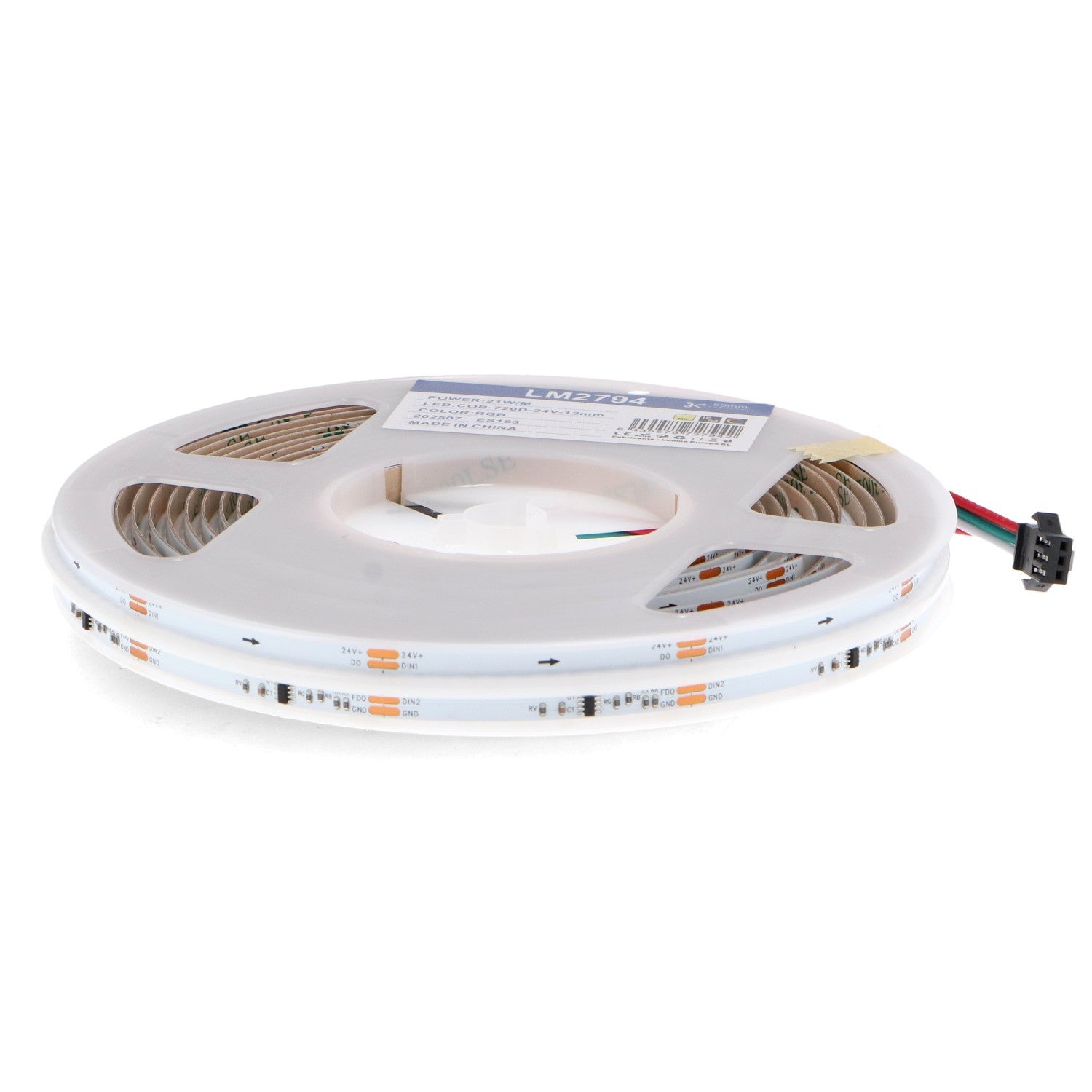 Tira Led Digital 24V Cob Tips Ip20 Rgb 21W/m – 5 Metros