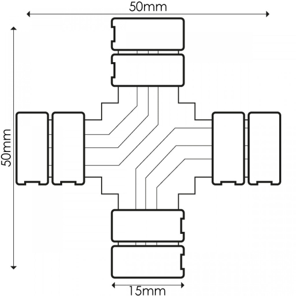 Conector Tipo X para Tira LED RGB 10mm | 12/24V DC | M LEDME