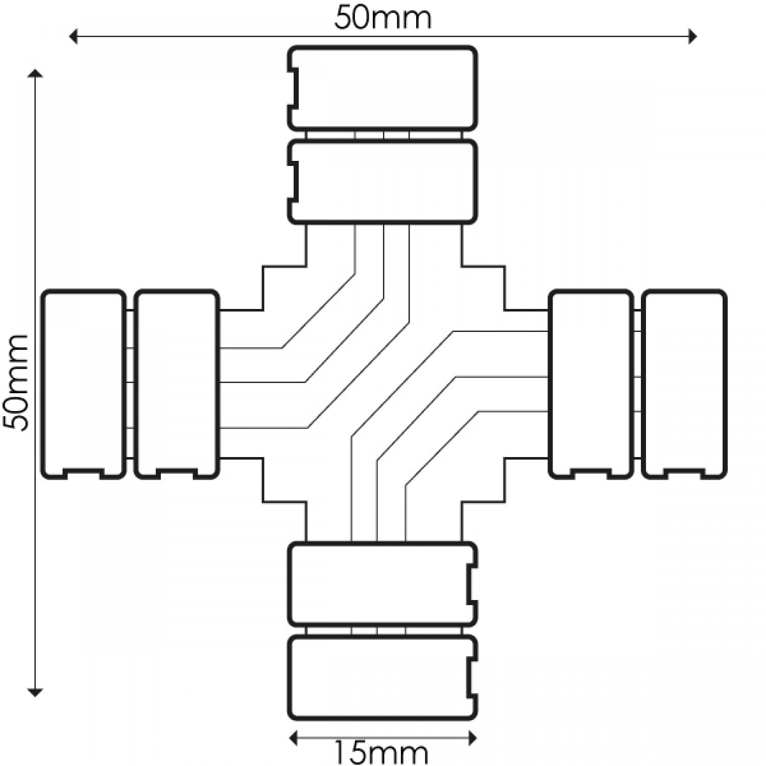 Conector Tipo X para Tira LED RGB 10mm | 12/24V DC | M LEDME
