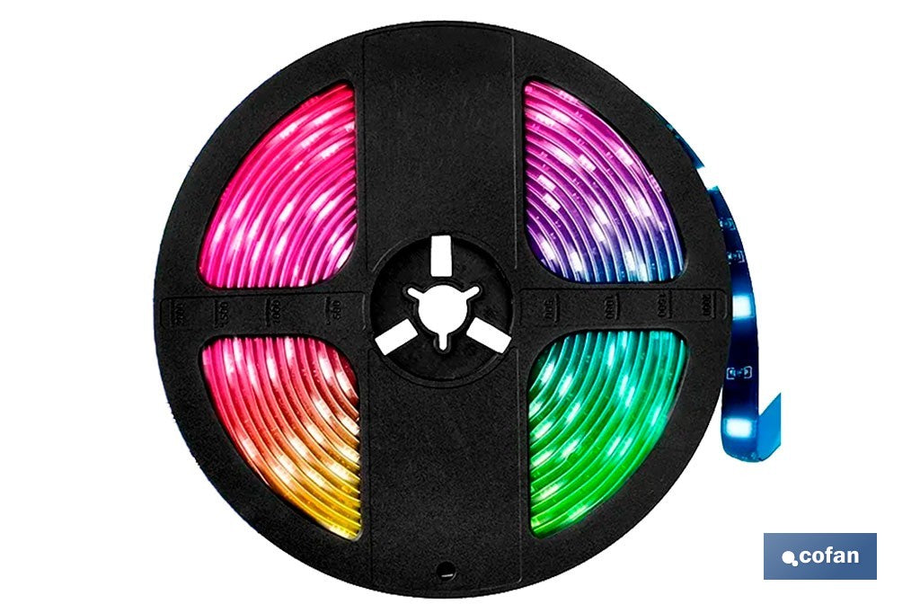 Pack Tira LED RGB IP65 3m con Mando, Controlador y Adaptador 12V